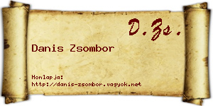 Danis Zsombor névjegykártya