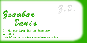 zsombor danis business card